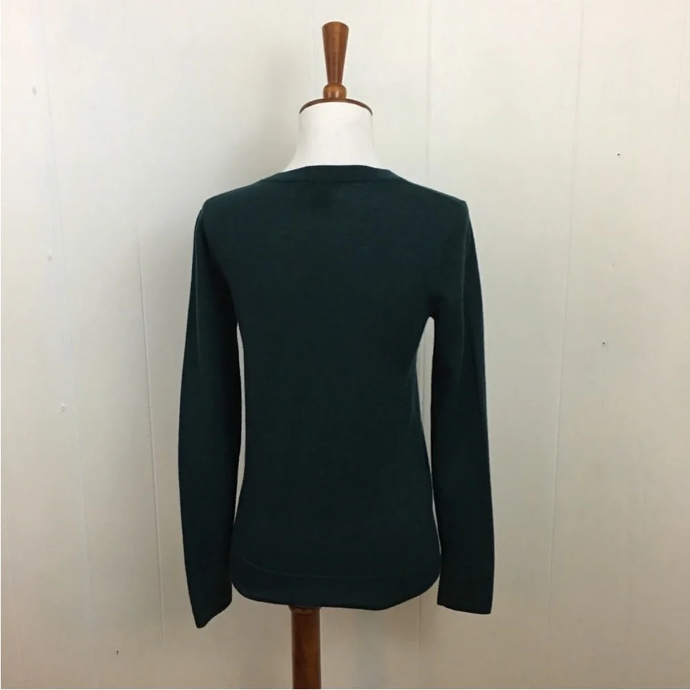 Club Monaco Green Sweater Women’s XS Long Sleeve Crew Neck - Picture 5 of 6